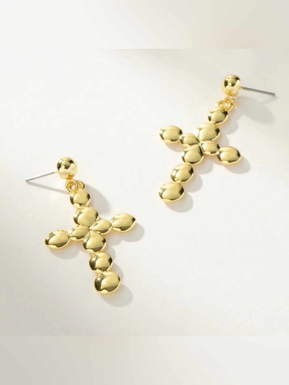 Uncommon James- Bubble Cross Earrings 💚